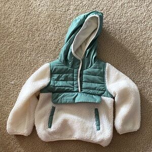 London Fog Green and White Kids Hoodie